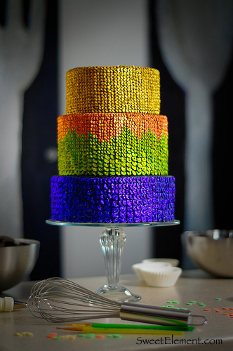Sequined Wedding Cake